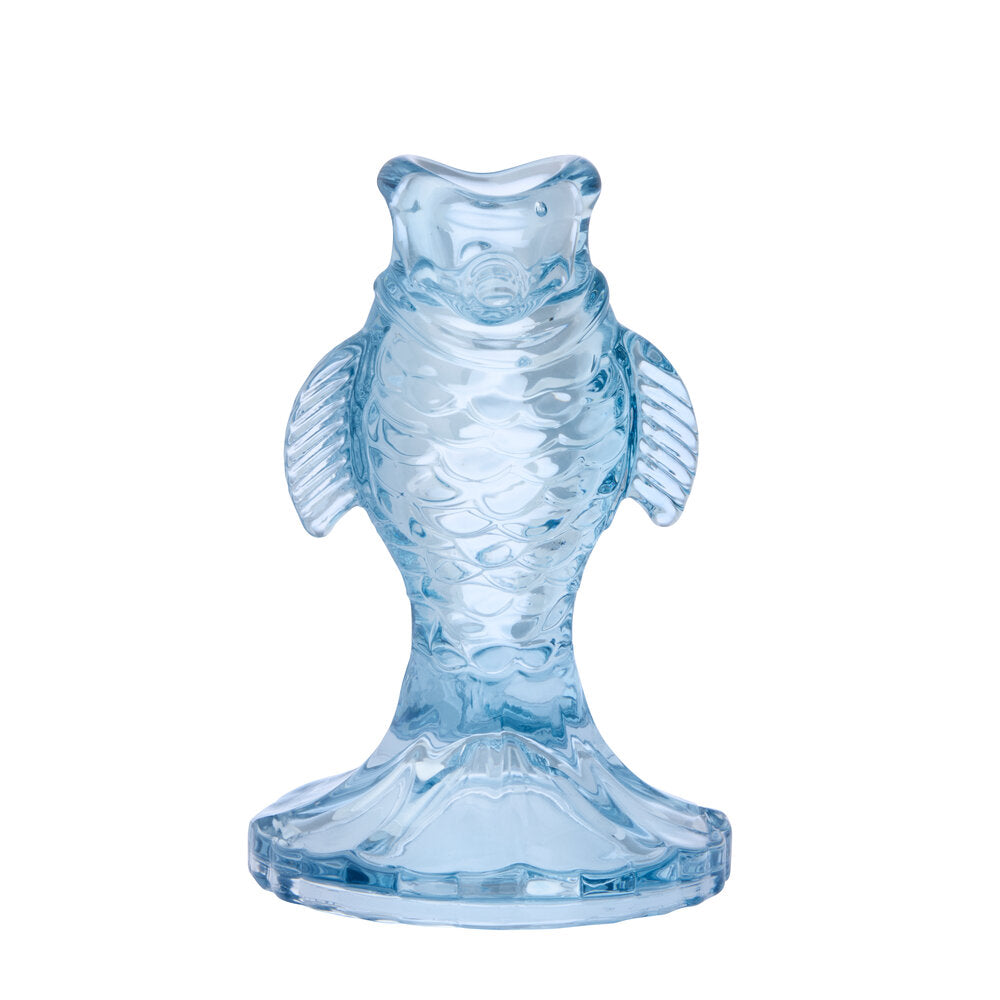 Fish lysestage, lys blå - H12 cm